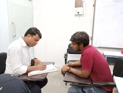 One-on-one career counselling at a Study Waves NGO centre